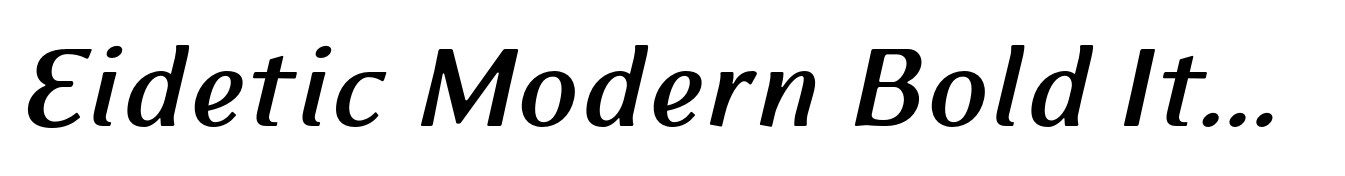 Eidetic Modern Bold Italic